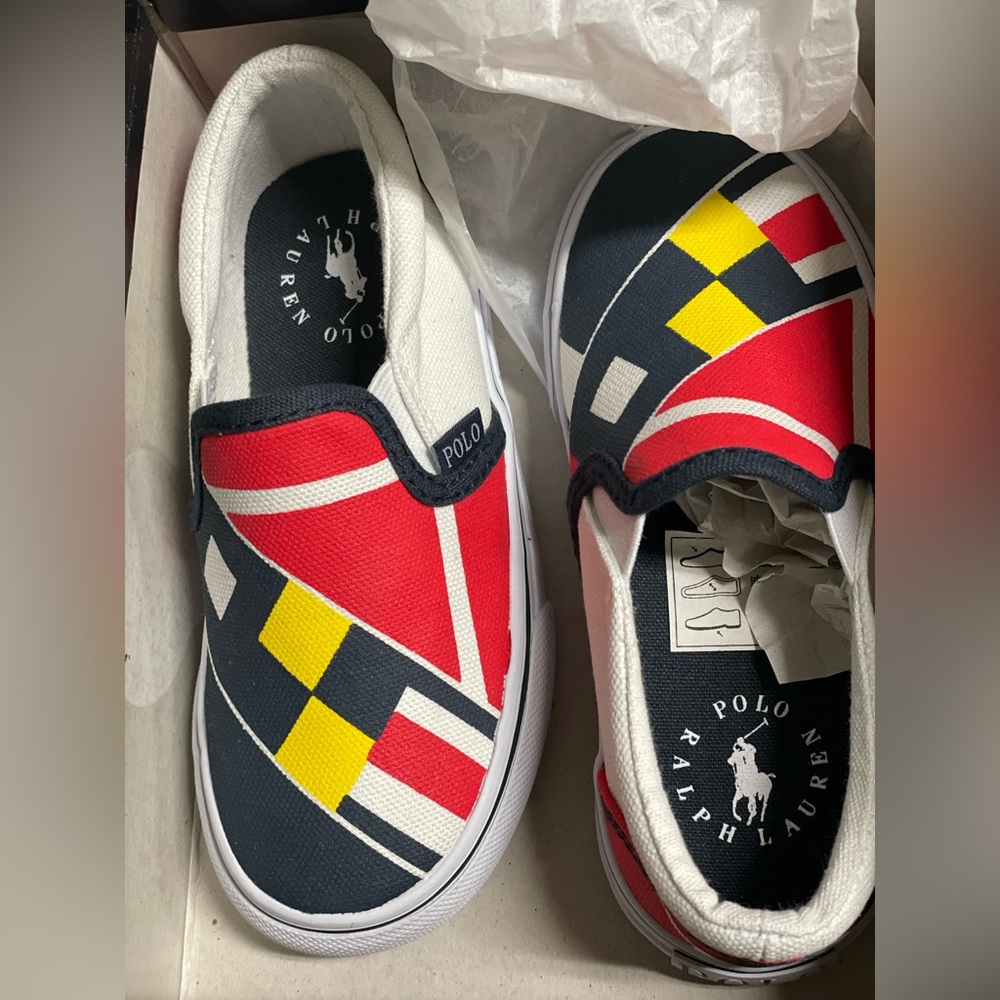 Polo toddler size 8 boat shoes